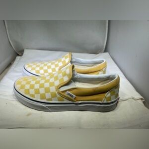 PreOwned Vans Slip-on Checkered Yellow  Women's 7
